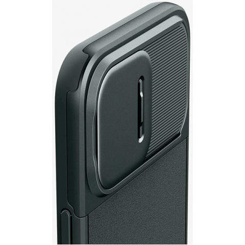 Чохол Spigen для Apple iPhone 15 Pro Max Optik Armor MagFit Abyss, Green
