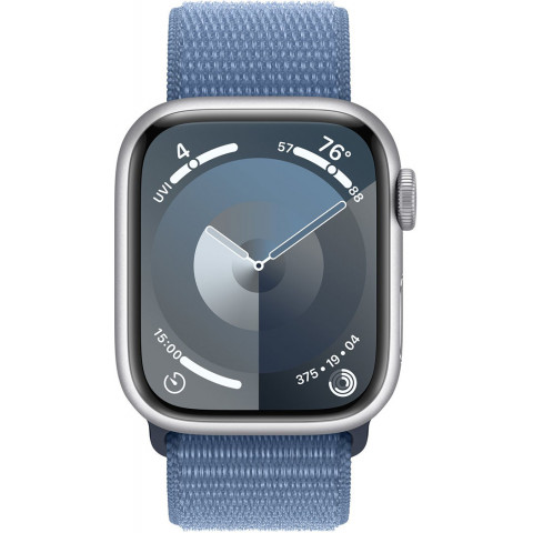 Смартгодинник Apple Watch Series 9 GPS 41mm Silver Aluminium Case with Winter Blue Sport Loop