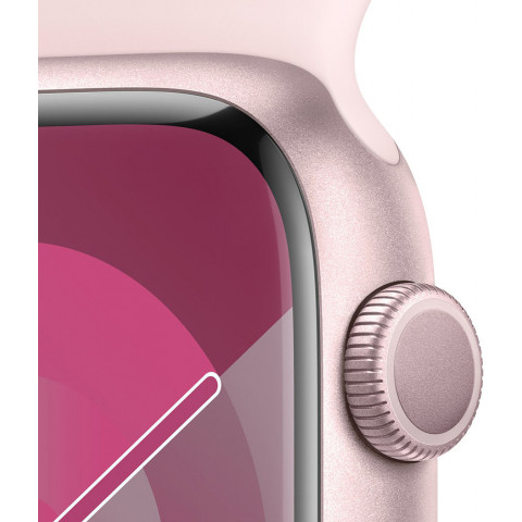 Смартгодинник Apple Watch Series 9 GPS 45mm Pink Aluminium Case with Light Pink Sport Band – S/M