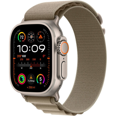Смартгодинник Apple Watch Ultra 2 GPS + Cellular, 49mm Titanium Case with Olive Alpine Loop – Small