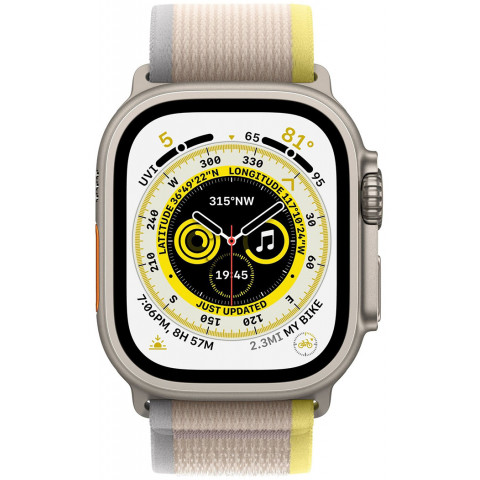 Смартгодинник Apple Watch Ultra GPS + Cellular 49mm Titanium Case with Yellow/Beige Trail Loop – M/L